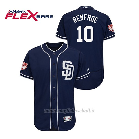 Maglia Baseball Uomo San Diego Padres Hunter Renfroe 2019 Entrenamiento De Primavera Flex Base Blu